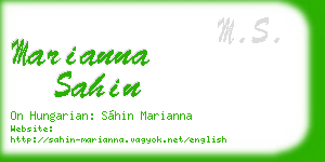 marianna sahin business card